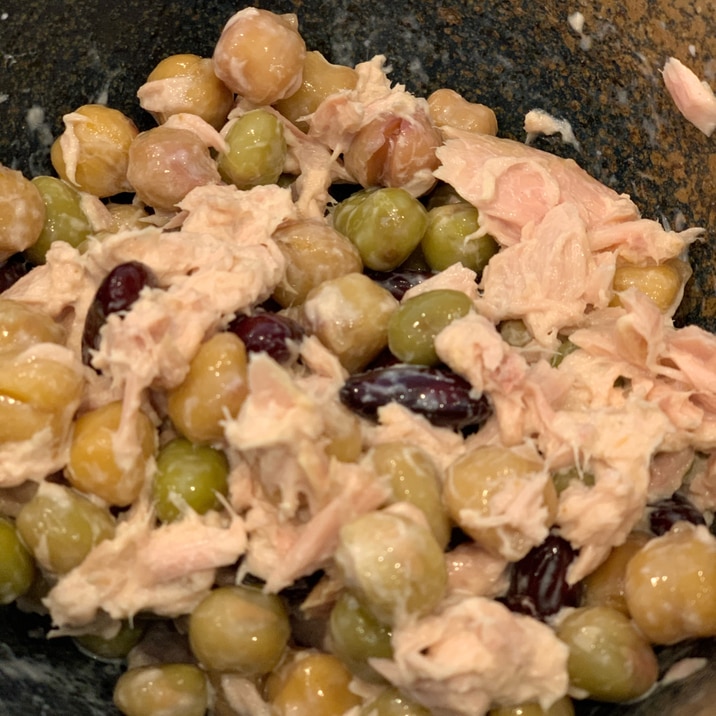 1分でできる ツナとミックスビーンズサラダ レシピ 作り方 By Mama Shark 楽天レシピ